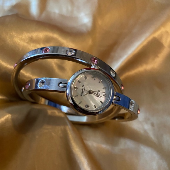 Alessandra Olla Double Bangle Crystal Watch - Picture 7 of 13